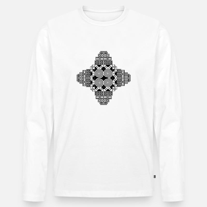 23 spirale soundsystem - Männer Premium Bio Langarmshirt - Weiß