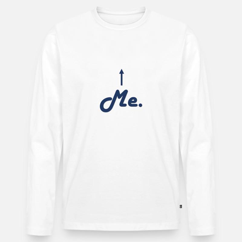 Me - Männer Premium Bio Langarmshirt - Weiß