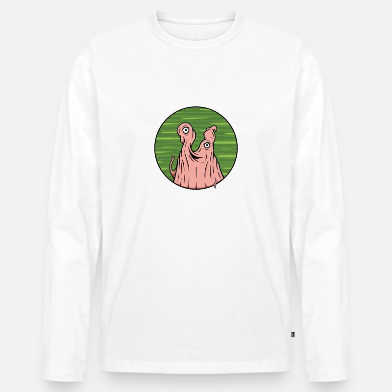 Wiley Wiggleface - Männer Premium Bio Langarmshirt - Weiß