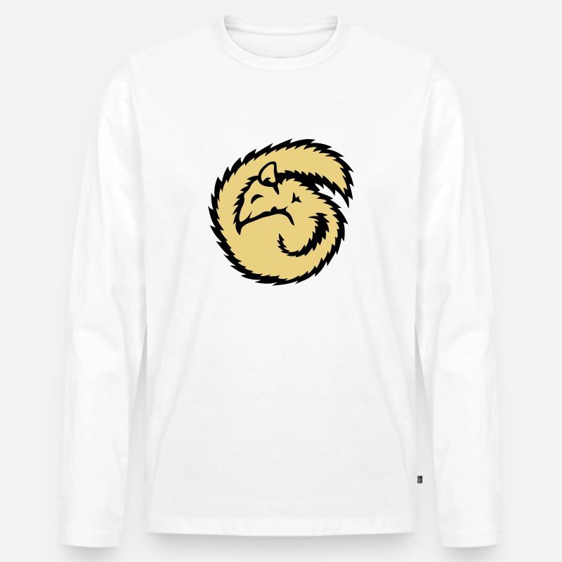 Lieertier schlafen schlafe winterschlaf - Männer Premium Bio Langarmshirt - Weiß