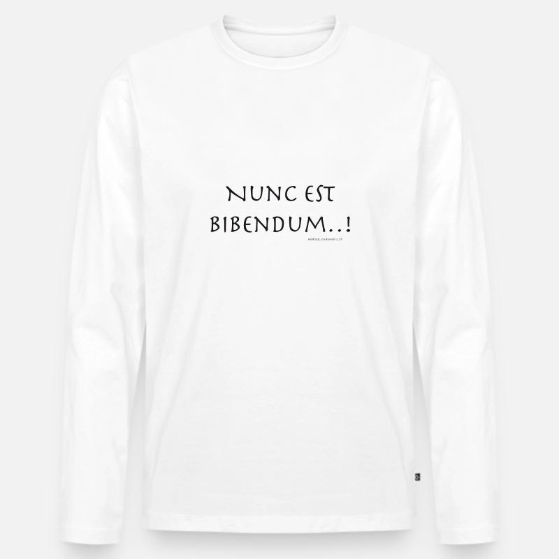 Nunc est bibendum - Männer Premium Bio Langarmshirt - Weiß