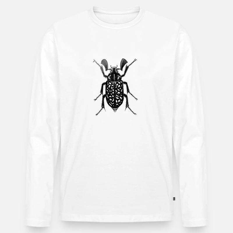 Walkarz - Männer Premium Bio Langarmshirt - Weiß