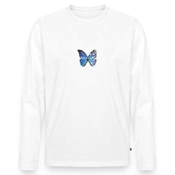 Papillon papillon PRAYTN - T-shirt manches longues Premium bio Homme - blanc - Devant - Nico (187cm)