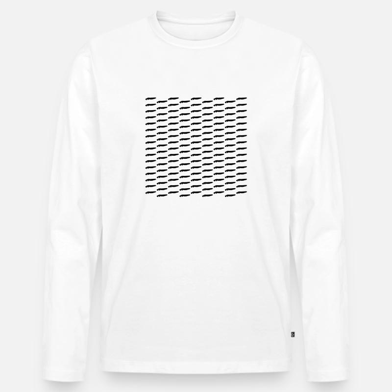 Norderney - Männer Premium Bio Langarmshirt - Weiß