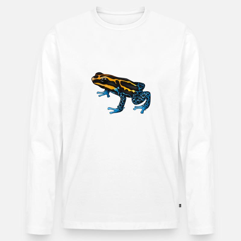 Pfeilgiftfrosch (Ratinomeya variabilis) - Männer Premium Bio Langarmshirt - Weiß
