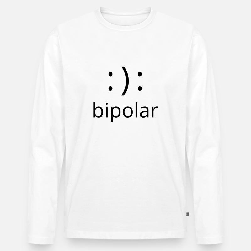 bipolar - Männer Premium Bio Langarmshirt - Weiß
