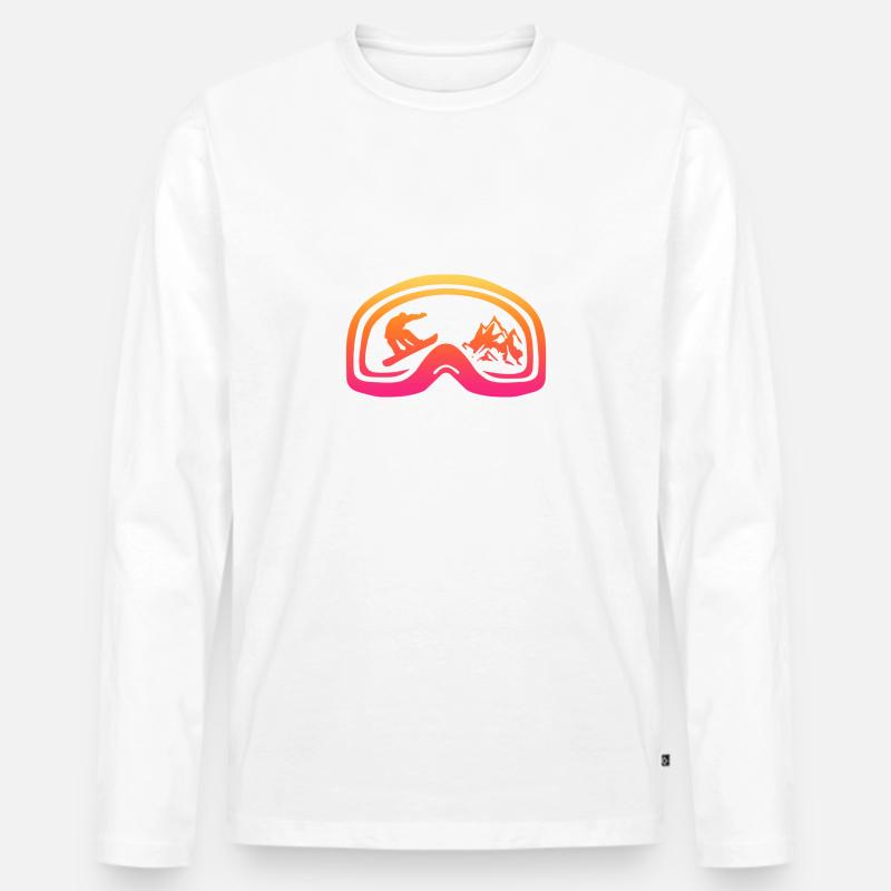 Snowboarden - Männer Premium Bio Langarmshirt - Weiß
