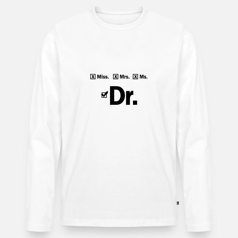 Abschluss Doktortitel Student Geschenk - Männer Premium Bio Langarmshirt - Weiß