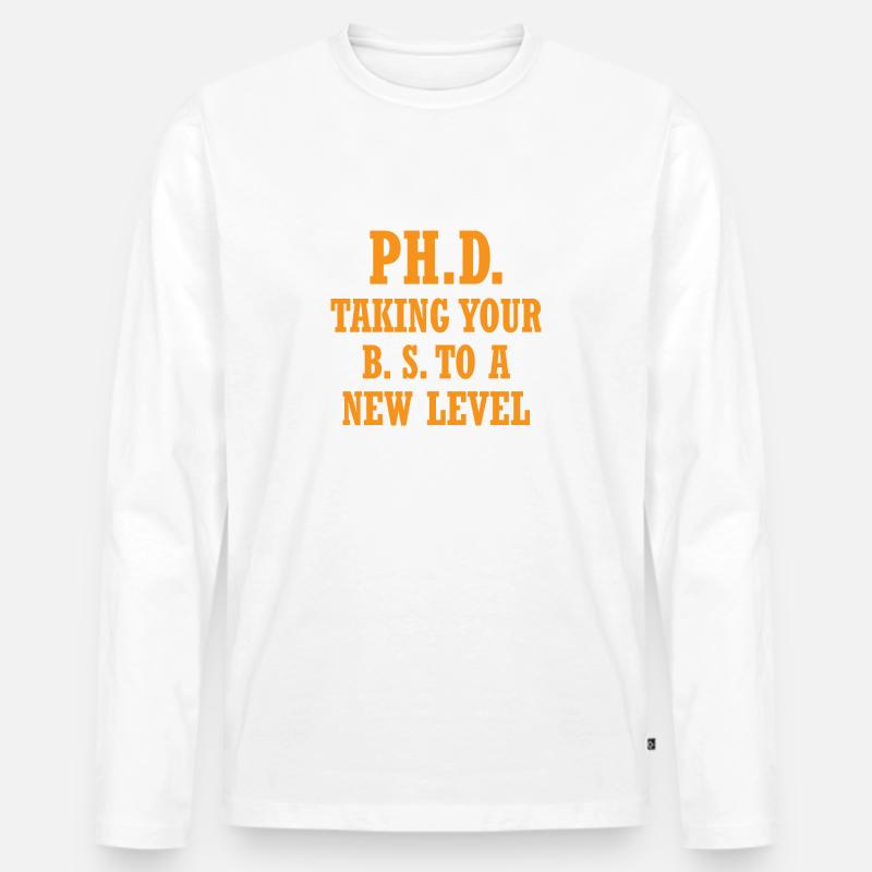 Doktor Phd Student Abschluss - Männer Premium Bio Langarmshirt - Weiß