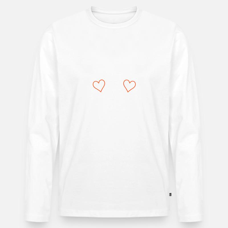 Liebesdecke - Männer Premium Bio Langarmshirt - Weiß