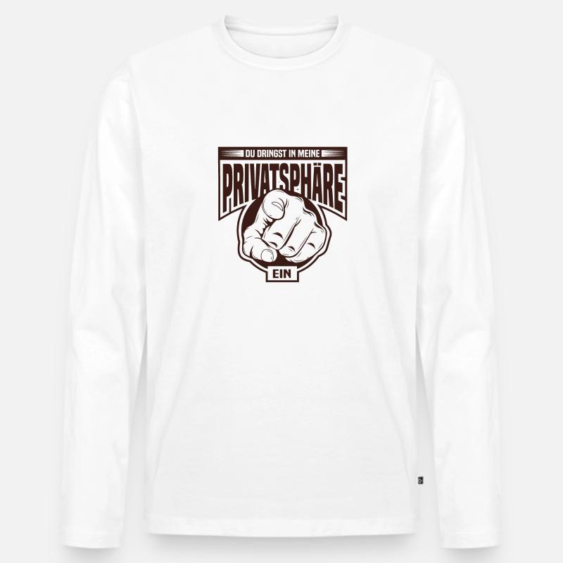 Datenschutz Internet Datenschutzbeauftragte Lustig - Männer Premium Bio Langarmshirt - Weiß