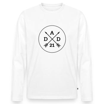 Dad 2021 Geburt Vatertag Geschenk Papa Farbwechsel - Männer Premium Bio Langarmshirt - Weiß - Vorne - Nico (187cm)