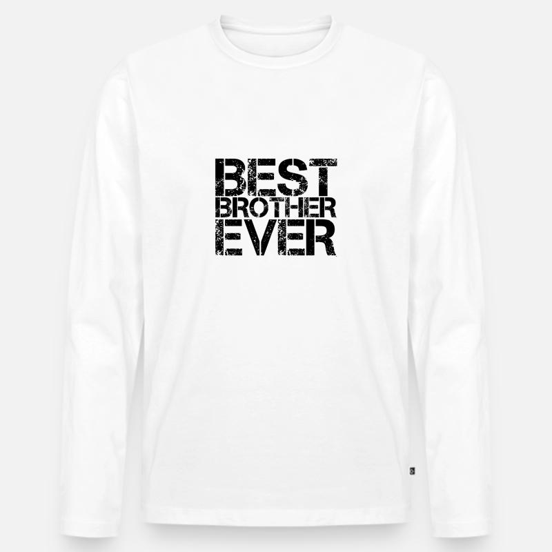 der beste Bruder - Männer Premium Bio Langarmshirt - Weiß