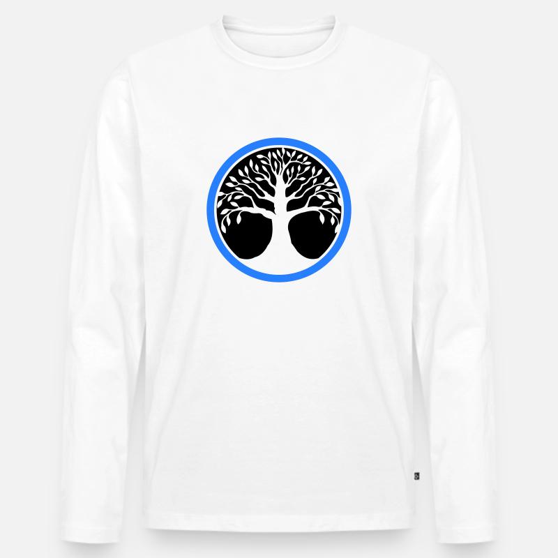 baum des lebens - Männer Premium Bio Langarmshirt - Weiß