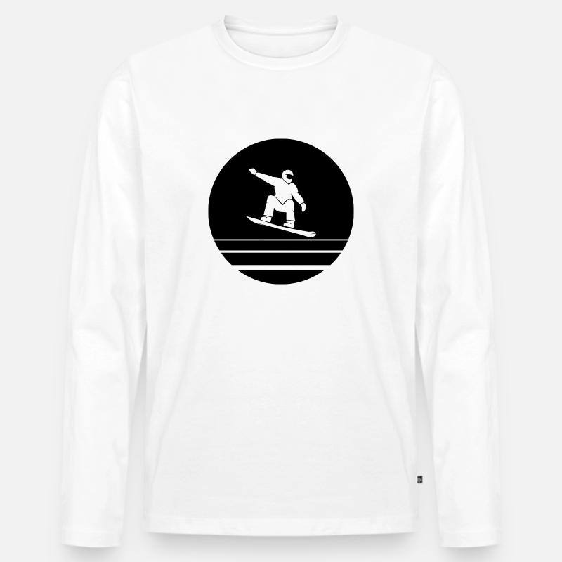 Snowboard Snowboarder - Männer Premium Bio Langarmshirt - Weiß