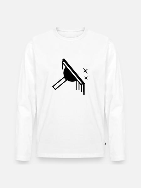 Fenster Reiniger Window Cleaner - Men's Premium Organic Long Sleeve Shirt - white