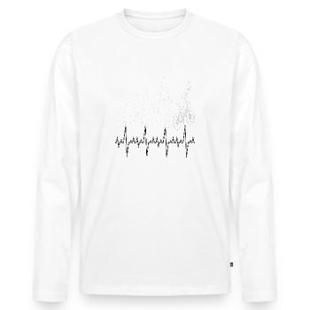 Evolution cycliste, design de vélo cool - T-shirt manches longues Premium bio Homme - blanc - Devant - Nico (187cm)