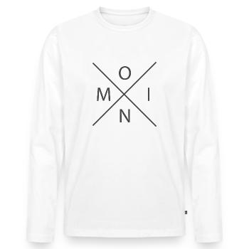 Moin - T-shirt manches longues Premium bio Homme - blanc - Devant - Nico (187cm)