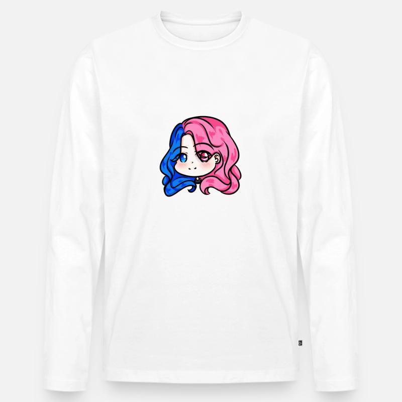 Tiffany marie chibi - Männer Premium Bio Langarmshirt - Weiß