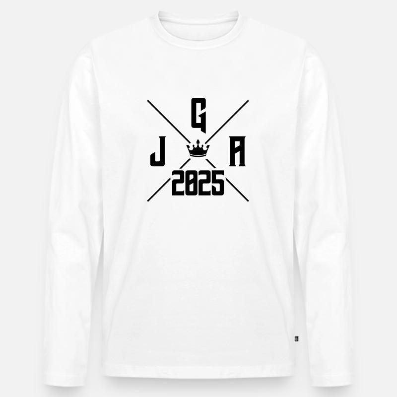 jga 2025 - Männer Premium Bio Langarmshirt - Weiß