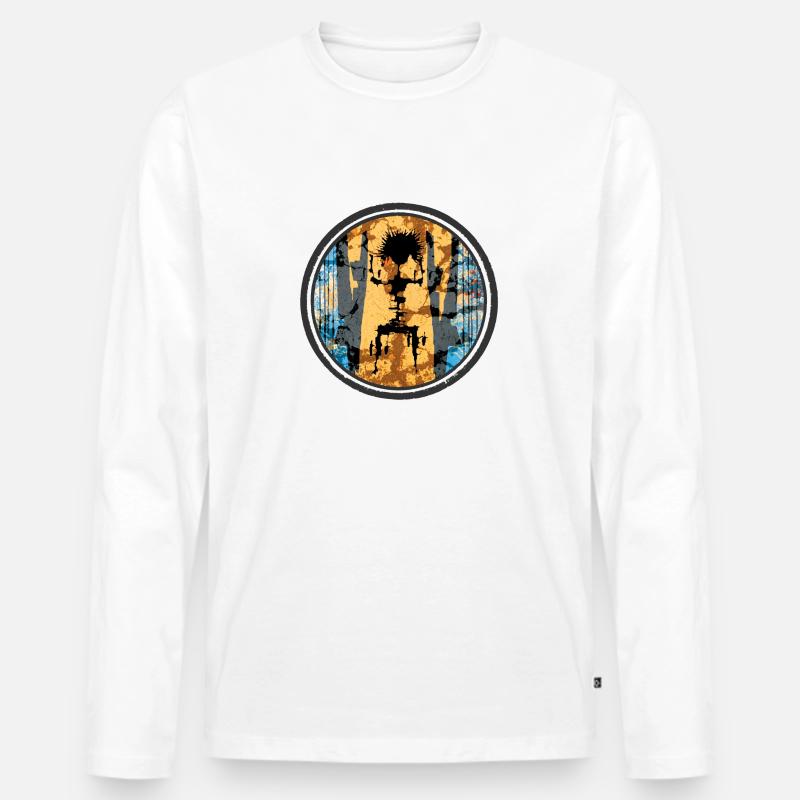 Graffiti Australien - Männer Premium Bio Langarmshirt - Weiß