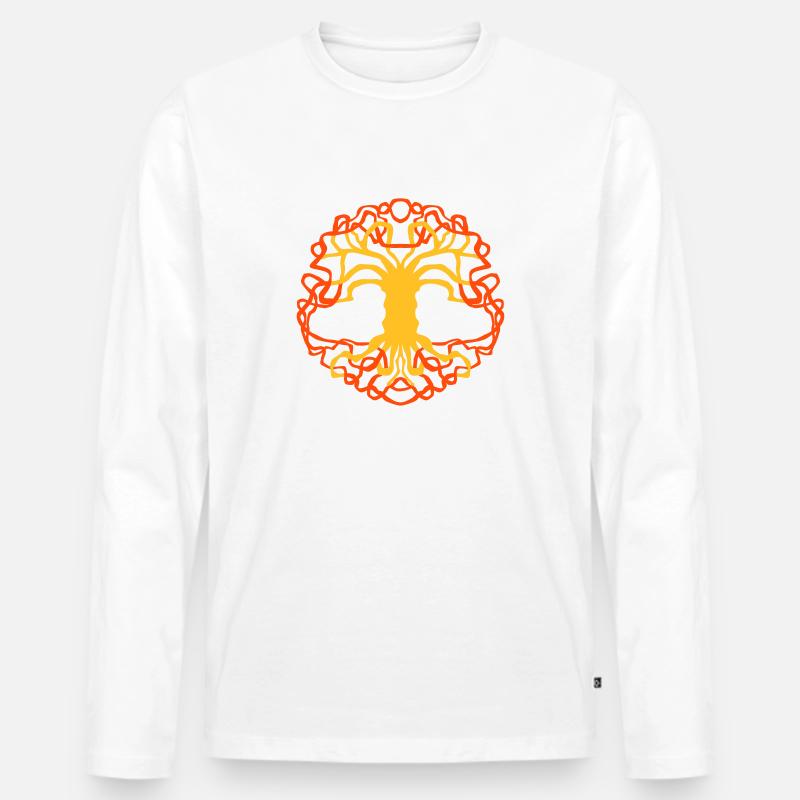 Lebensbaum,Keltisch,Esoterik,Geschenkidee, Symbol - Männer Premium Bio Langarmshirt - Weiß