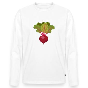 BeetRoot Vegetable Garden Vegetable Garden - Men's Premium Organic Long Sleeve Shirt - white - Front - Nico (187cm)