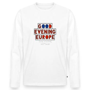 Concours Eurovision de la chanson - T-shirt manches longues Premium bio Homme - blanc - Devant - Nico (187cm)