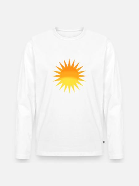 sun drawing - Men's Premium Organic Long Sleeve Shirt - white