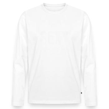 Je déteste être sexy mais je suis un papa tatoué... - T-shirt manches longues Premium bio Homme - blanc - Devant - Nico (187cm)