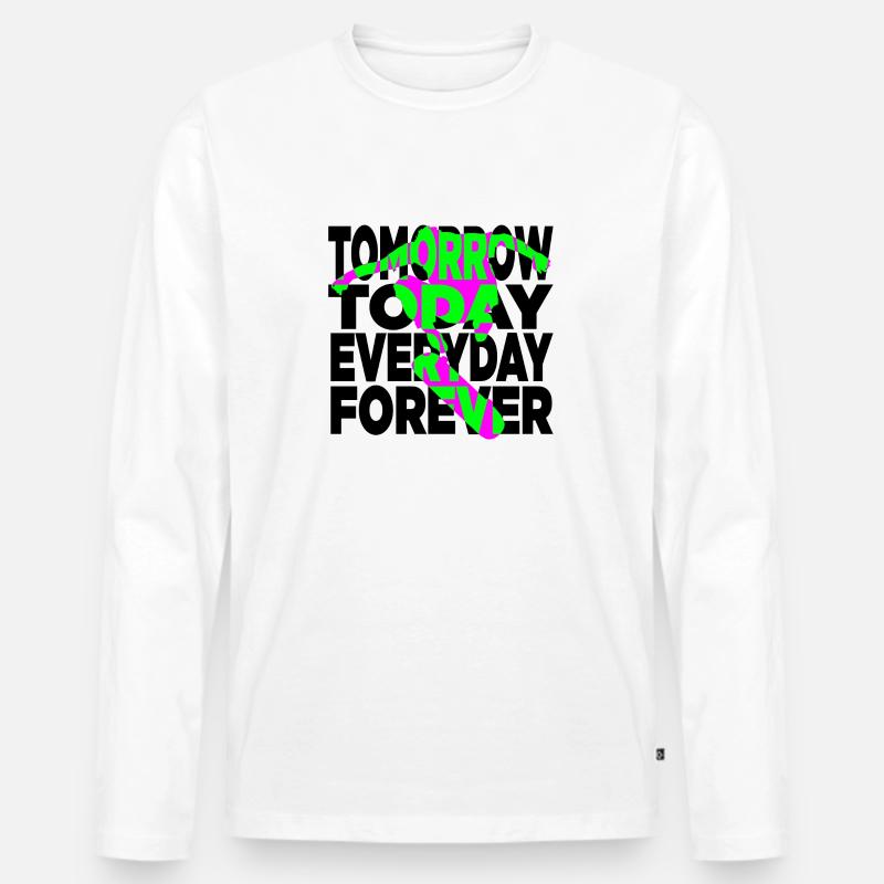 Skateboarding forever - Männer Premium Bio Langarmshirt - Weiß