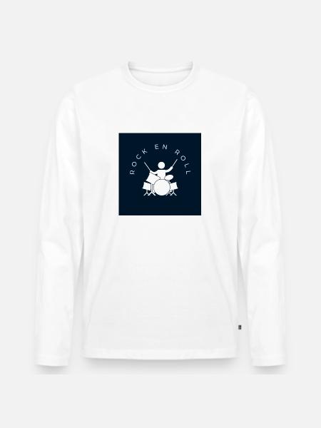 Klara - Männer Premium Bio Langarmshirt - Weiß