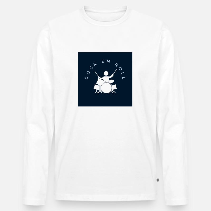 Klara - Männer Premium Bio Langarmshirt - Weiß