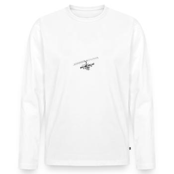 I need more Space | T-shirt Thomas Pesquet - T-shirt manches longues Premium bio Homme - blanc - Devant - Nico (187cm)