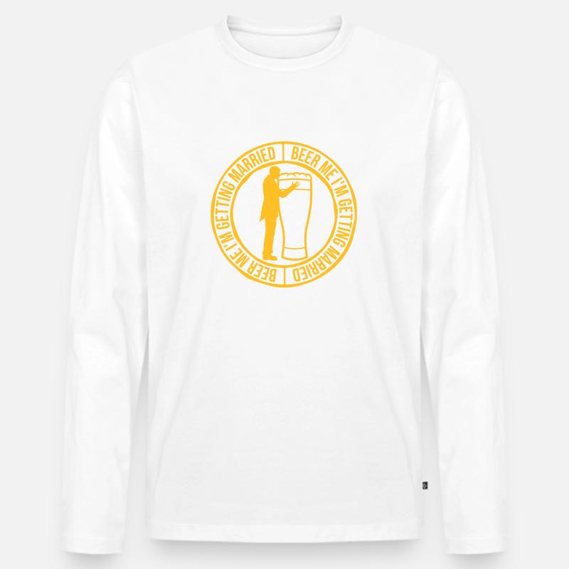 Beer Me Getting Married - Männer Premium Bio Langarmshirt - Weiß