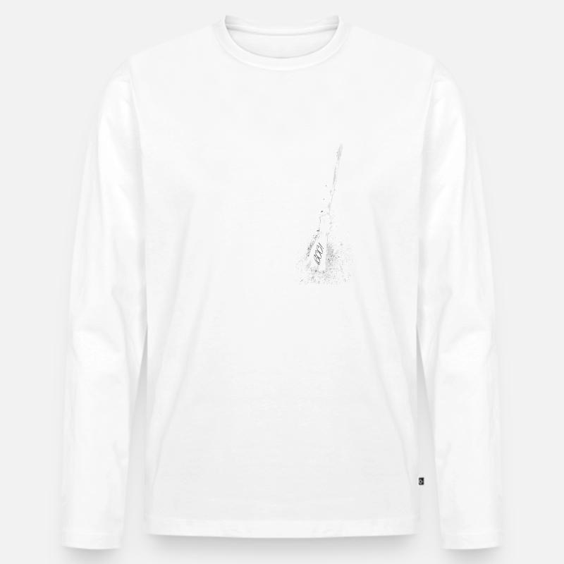 Ghost - Männer Premium Bio Langarmshirt - Weiß