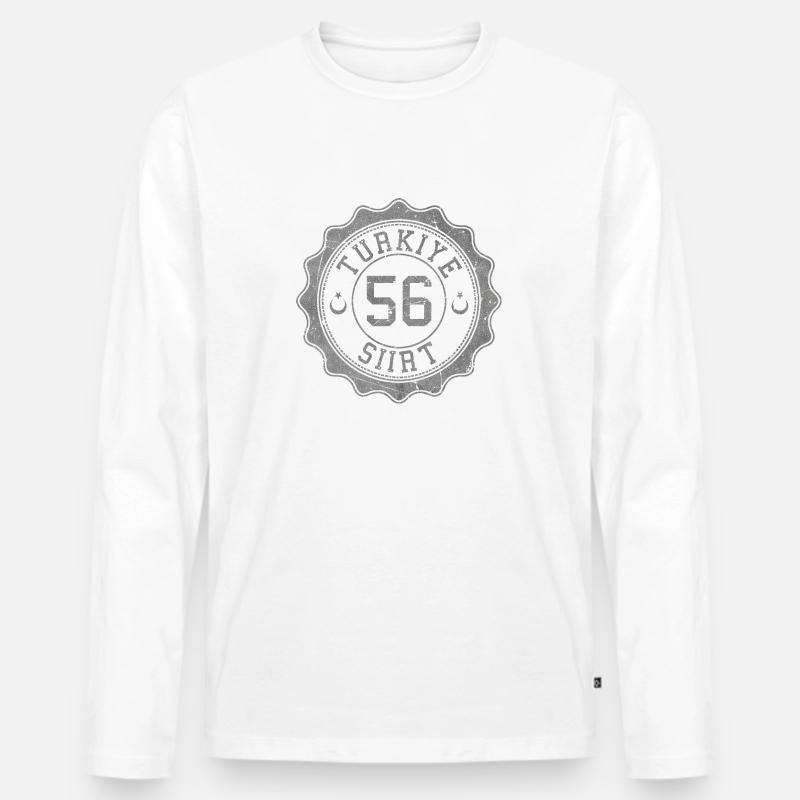 Siirt - Männer Premium Bio Langarmshirt - Weiß