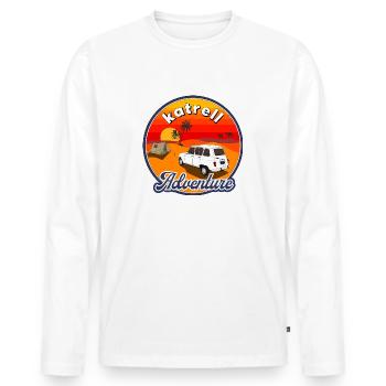 KATRELL 4L - Men's Premium Organic Long Sleeve Shirt - white - Front - Nico (187cm)