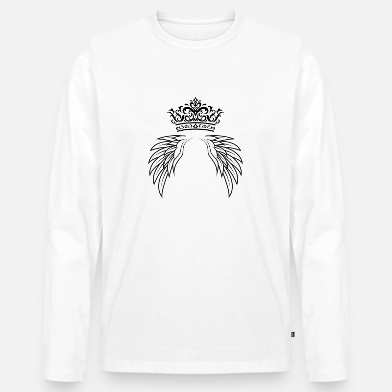Kingsmotiv - Männer Premium Bio Langarmshirt - Weiß