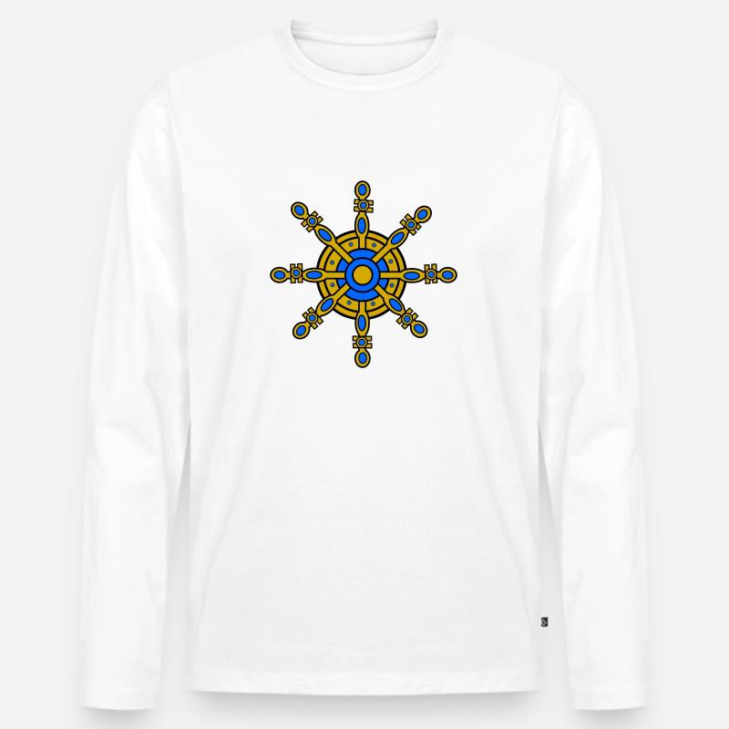 Dharma Rad - Männer Premium Bio Langarmshirt - Weiß