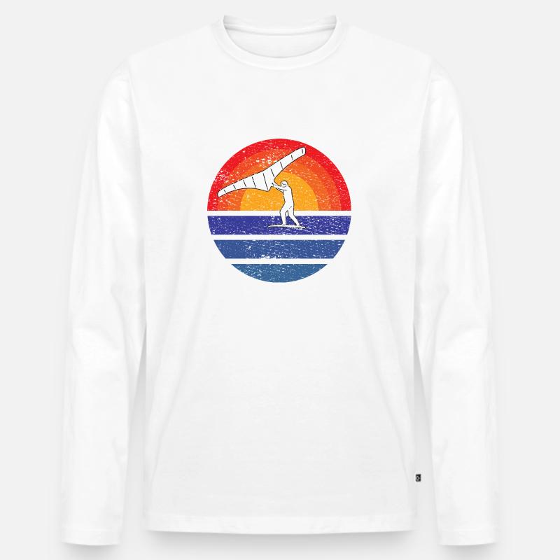 Windsurfer Geschenk Kitesurfer Surfen Windsurfing - Männer Premium Bio Langarmshirt - Weiß