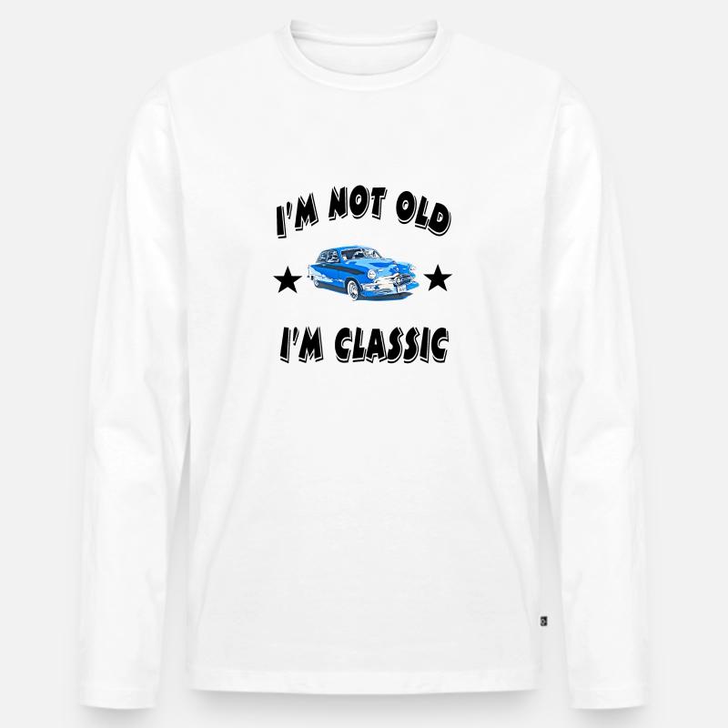 Auto - Männer Premium Bio Langarmshirt - Weiß