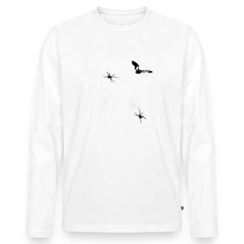 Papa DADCULA d’Halloween - T-shirt manches longues Premium bio Homme - blanc - Devant - Nico (187cm)