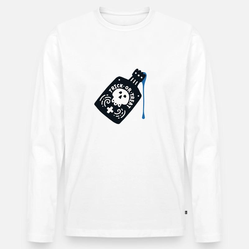 Halloween Tödlicher Trank - Männer Premium Bio Langarmshirt - Weiß