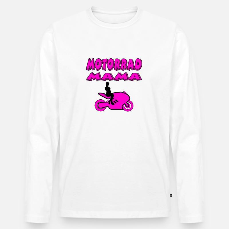 Motorrad - Männer Premium Bio Langarmshirt - Weiß