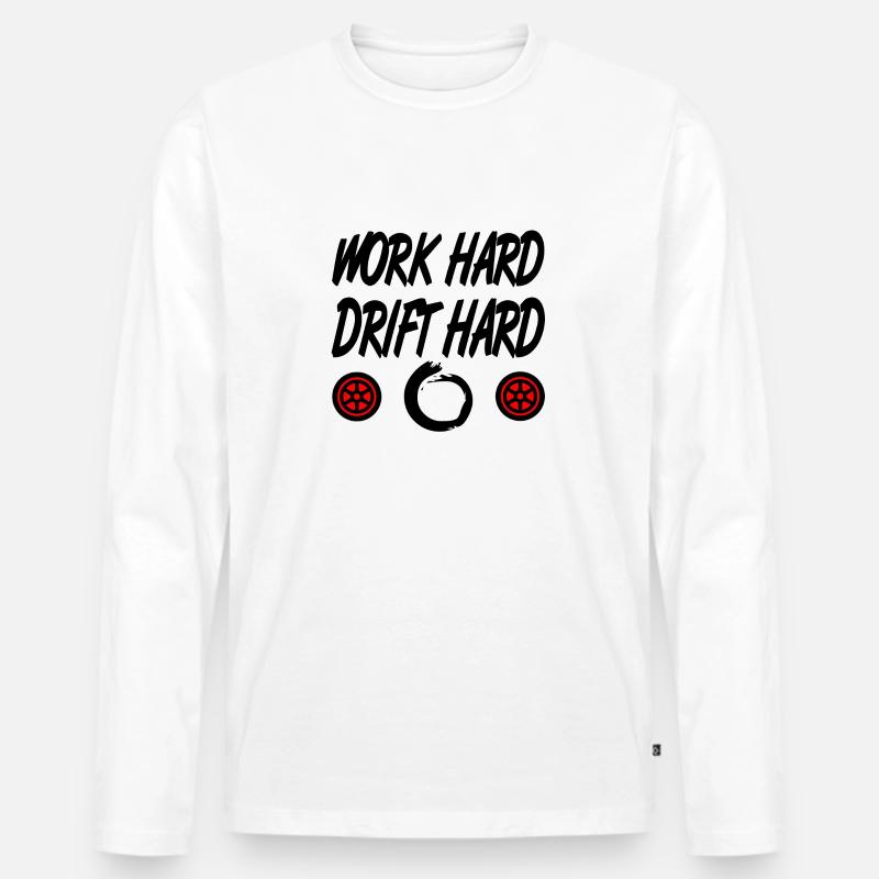 Auto - Männer Premium Bio Langarmshirt - Weiß