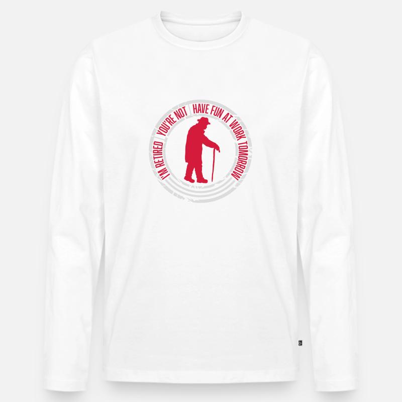 have fun at work - Männer Premium Bio Langarmshirt - Weiß