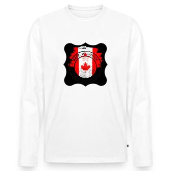Canada, maple leaf. - Men's Premium Organic Long Sleeve Shirt - white - Front - Nico (187cm)
