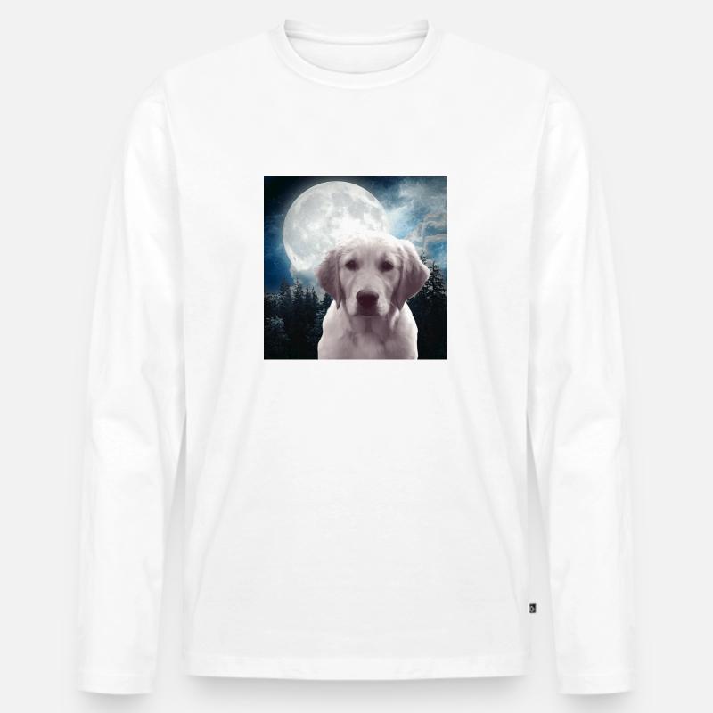 Vom Mondscheinholz - Männer Premium Bio Langarmshirt - Weiß