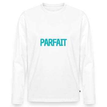 cadeau parfait pour un papy de légende. - T-shirt manches longues Premium bio Homme - blanc - Devant - Nico (187cm)